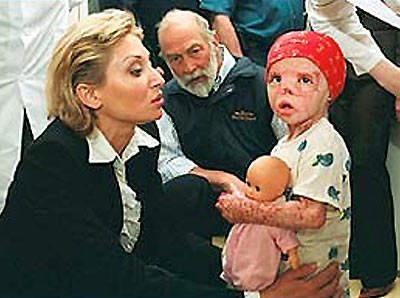 Prince Michael visits the Speransky Hospital, Moscow, as Patron of the Children’s Fire & Burn Trust- June 2003. Photograph © David Chancellor